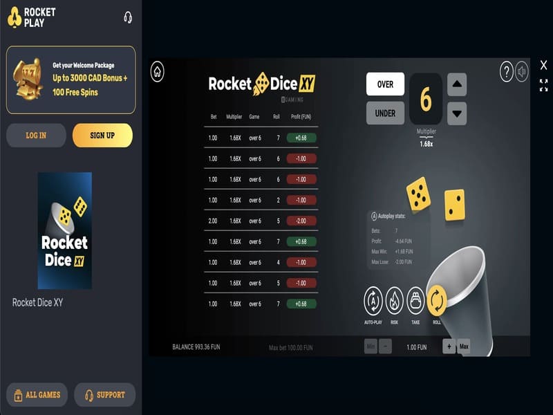 Rocketplay Casino for Dice Gaming